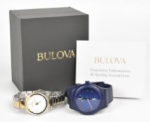 Two wristwatches Swatch automatic ref. WAKTU51 with luminous hands, multi-coloured hour markers,