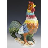 A large pottery figure of a cockerel, H51cm