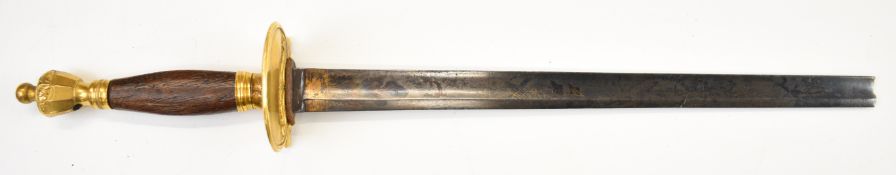 British 1796 Infantry Officer's sword, 35cm broken single edged, single fullered etched blade,