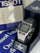 Tissot F1 digital LCD wristwatch ref. 70 97601.1 with digital display, stainless steel case and