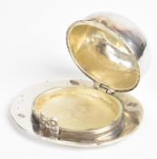 Novelty modern hallmarked silver vesta formed as a hat, Birmingham 2000, maker Period Jewellery