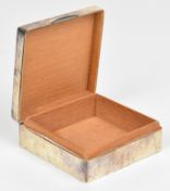 George V hallmarked silver cigarette box, Birmingham 1930, maker Deakin & Francis Ltd, width 9cm