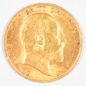 1910 Edward VII gold half sovereign