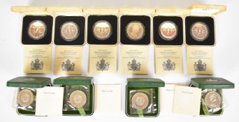 Ten Royal Mint commemorative proof silver crowns, to commemorate The Queen Mother's 80th Birthday