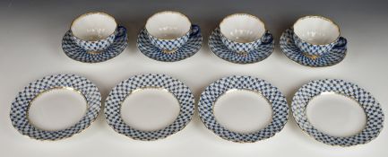 Four Lomonosov / USSR porcelain trios