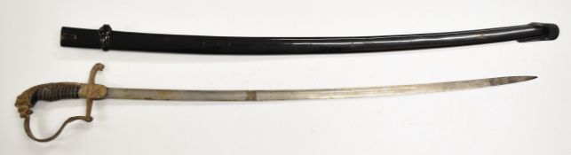 Imperial German WW1 / Inter War German Artillery Officer's sword, the approximately 80cm single