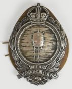 British Post WW1 1918-1920 Mine Clearance Service (MCS) cuff badge, with brass back plate and