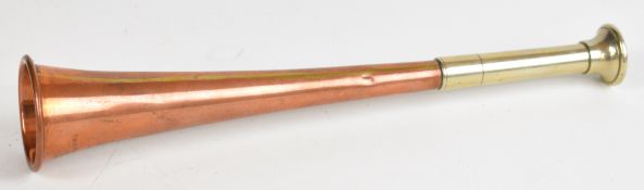 Swaine & Adeney copper and nickel hunting horn marked Swaine & Adeney proprietors of Kohler & Son,