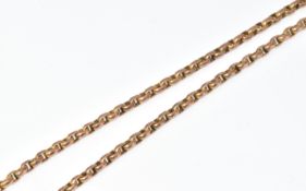 Victorian 9ct rose gold chain / necklace, 10.6g, 50cm