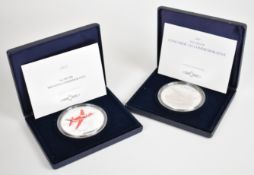 Two Westminster Coins limited edition of 950 and 500 5oz 999/1000 silver coins for Forty Years of