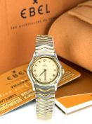 Ebel Sport Classic ladies wristwatch ref. 1157111 with gold hands and Roman numerals, cream dial,