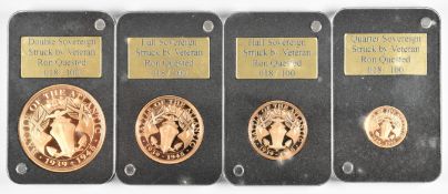 London Mint Office limited edition (018/100) four sovereign coin set commemorating the Battle of the
