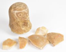 Egyptian Canopic carved figural stone jar, probably Grand Tour, H31cm