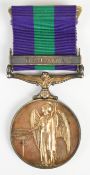 General Service 1918 Medal with clasp for Malaya, named to 23230403 Cfn C.F. Jones, Royal Electrical