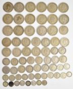 520g pre 1947 British silver coinage from halfcrown down to 3d
