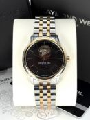 Raymond Weil Maestro gentleman's automatic wristwatch ref. 2227 with visible escapement, rose gold