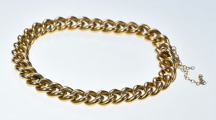 An 18k gold curb link bracelet, 16.3g, 19cm