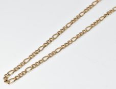 A 9ct gold curb link chain, 20.2g, 46cm