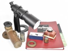 Refractor telescope, approximate diameter 10cm with two Olympus eyepieces, WW2 telescope military