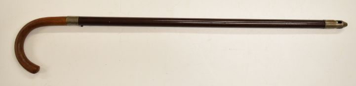 Military or similar walking stick inspection light with press button operation and removable bulb