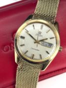 Omega Seamaster 9ct gold gentleman's automatic wristwatch ref. 166.5032 with day and date aperture