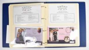 Five silver first day coin covers relating to Charles and Camilla, total weight approximately 110g