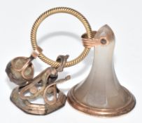 Georgian chalcedony intaglio seal carved with 'je ne change qu'en mourant' translating to 'I