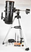 Celestron PS1000 127mm reflector telescope, on tripod with equatorial mount, with 6.3 and 20mm