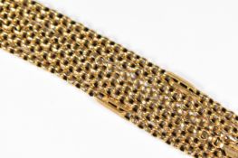 Victorian 9ct gold three strand necklace made from a guard chain, 20.2g, 40cm