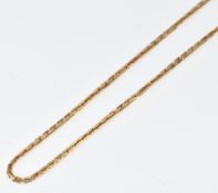 A 9ct gold chain / necklace made up of fancy links, 15.3g, 66cm