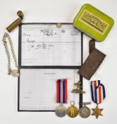 WW1 and WW2 medals comprising Victory Medal and British War Medal named to 553491 Cpl. G. Pike (