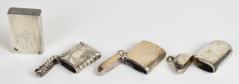 Victorian hallmarked silver matchbox style novelty vesta case, maker Jane Brownett & Alexander
