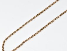 A c1900 9ct gold necklace, 5.1g, 40cm
