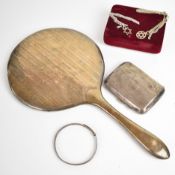 Art Deco hallmarked silver cigarette case with engine turned decoration, Birmingham 1926, maker's