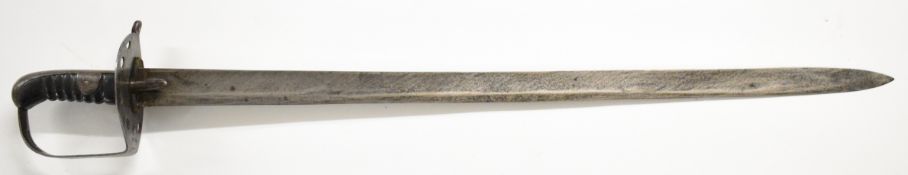 British Napoleonic era 1796 pattern Heavy Cavalry sword with 82cm blade, stamped 1873, FA and 6.E.