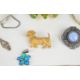 Three silver pendants set with pressed amber, synthetic opal and paste, marcasite earrings, - Image 2 of 9