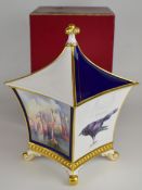 Caverswall limited edition 9/9 commemorative bowl and cover 'The White Tower of London' decorated