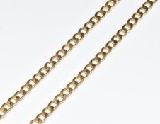 A 9ct gold curb link necklace, 6.1g, 50cm