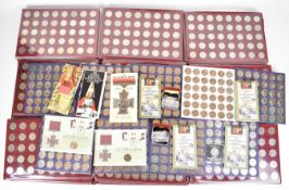 Approximately 1736 UK collectable 50p coins including Swimmers, Victoria Cross, Martial Arts, Girl