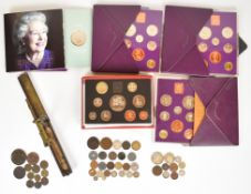 Small collection of mostly 19th and 20th century Great Britain and world coins, tokens and