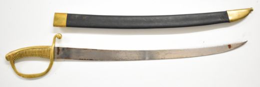 French Briquet sword / sabre, the 55.5cm blade engraved with Confrérie du Sabre d'Or (Brotherhood of