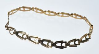 A 9ct gold bracelet, 4.3g, 18cm