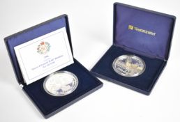 Two Westminster Coins 5oz 999/1000 silver coins, celebrating 70th and 80th Birthdays of Her