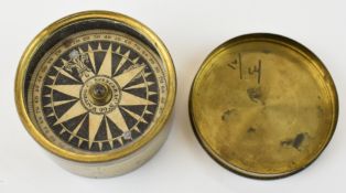 Spencer & Co Wapping No 66 Georgian explorer's or ship's or similar small compass, in gilt metal
