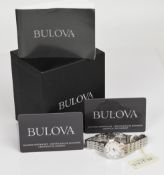 Bulova Classic Diamond Collection ladies wristwatch ref. 96P175 with diamond hour markers, steel