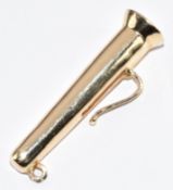 A bespoke 9ct gold posy holder, 8g, 3.8cm