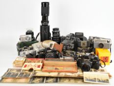 Collectable cameras to include Minolta X-300 35mm SLR with 50mm 1:1.7, Tamron 1:3.8 80-210mm, and