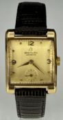 Breitling 18ct gold gentleman's wristwatch ref. 168 with subsidiary seconds dial, gold hands, Arabic