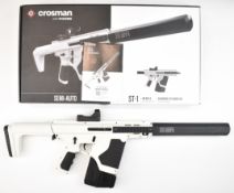 Crosman ST-1 .177 semi-automatic assault style air rifle with white composite body, tactical