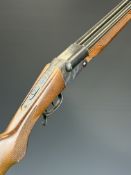 Falco 20 bore side by side folding poacher's shotgun with chequered semi-pistol grip and forend,